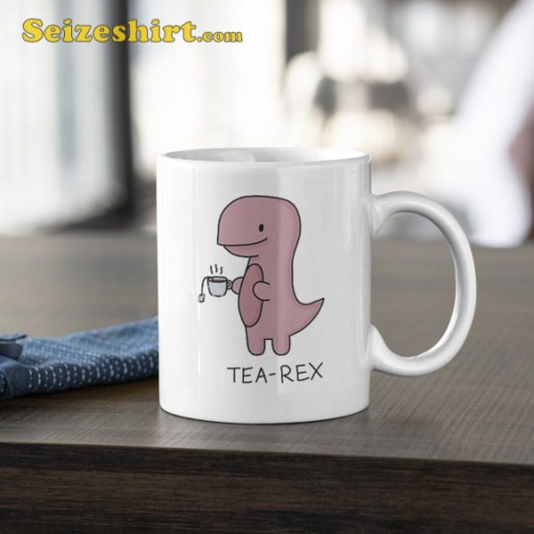 Tea Rex White Ceramic Mug