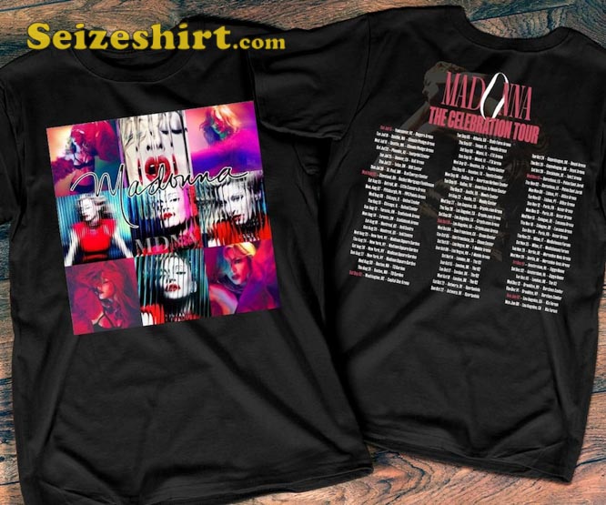 The Celebration World Tour 2023 Madonna Four Decades Fan T-Shirt