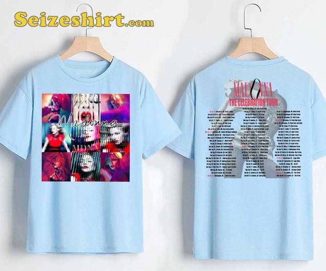 The Celebration World Tour 2023 Madonna Four Decades Fan T-Shirt