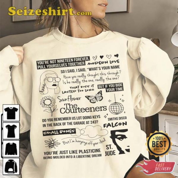 The Courteeners v1 Lyric Album Song Music T-Shirt