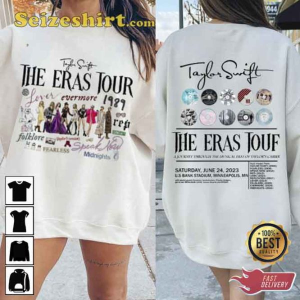The Eras Tour Date 2 Sided Print Shirt