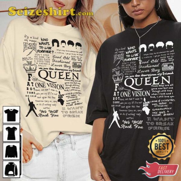 The Queen Lyric Album Song Music T-Shirt