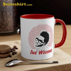 The Weeknd Blinding Lights Lyrics Portrait Accent Coffee Mug