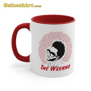 The Weeknd Blinding Lights Lyrics Portrait Accent Coffee Mug