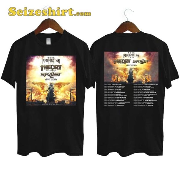 Theory Of A Deadman Rock Reurection Tour 2023 Unisex T-Shirt Design