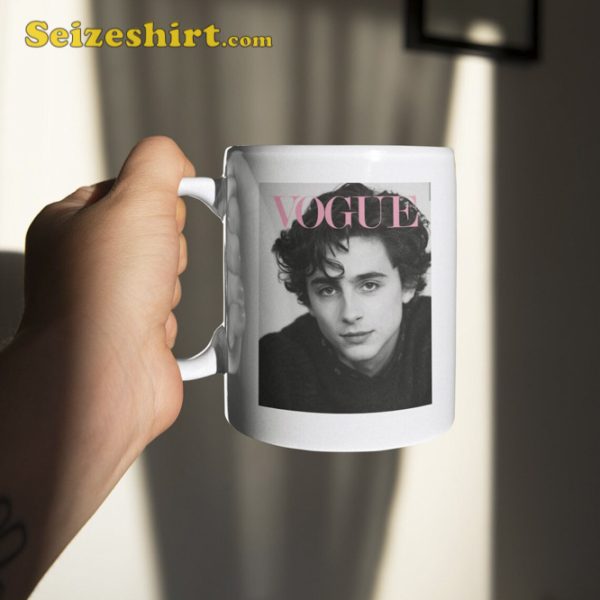 Timothee Chalamet Portrait Magazine Cover Ceramic Mug