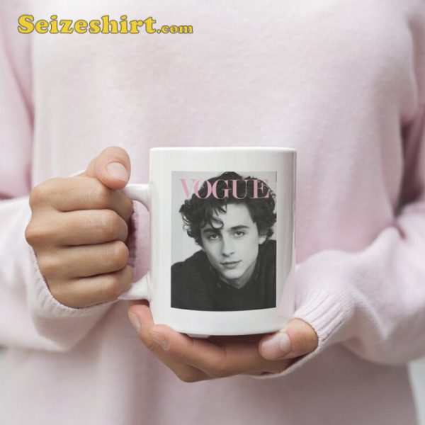 Timothee Chalamet Portrait Magazine Cover Ceramic Mug