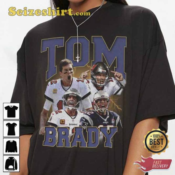 Tom Brady Football Vintage Graphic T-shirt