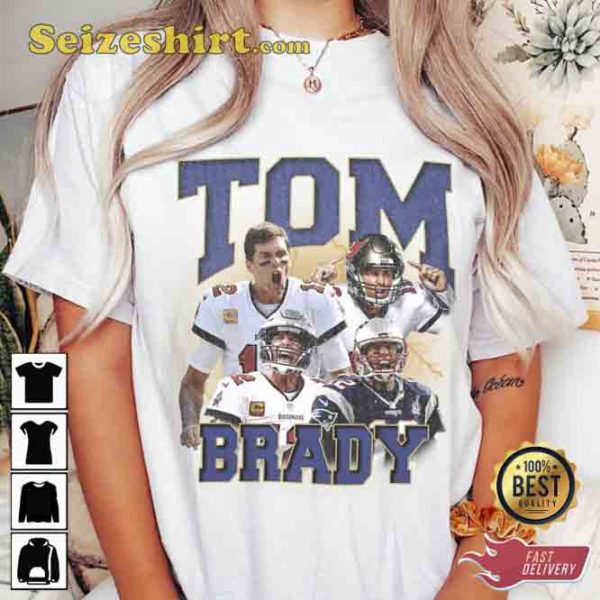 Tom Brady Football Vintage Graphic T-shirt