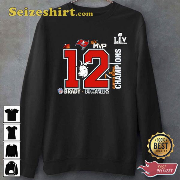 Tom Brady Mvp 12 Super Bowl Champions Unisex Sweatshirt