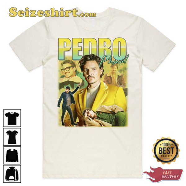Top Movie Icon 90s Actor  Pedro Pascal Homage T-Shirt