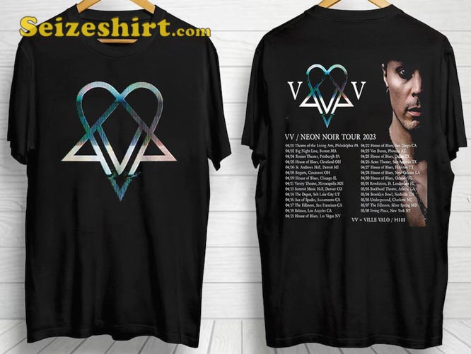 Ville Valo 2023 Music Festival VV Neon Noir Tour Concert T-Shirt