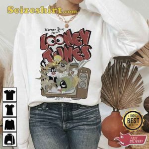 Vintage 90s Looney Tunes Daffy Duck Sylvester Tweety Sweatshirt