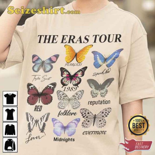 Vintage Butterfly Lover Music Concert Shirt
