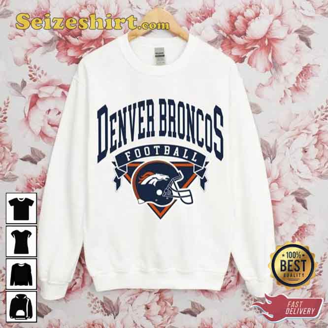 Shirtzi Vintage Denver Football Crewneck, Broncos Sweatshirt