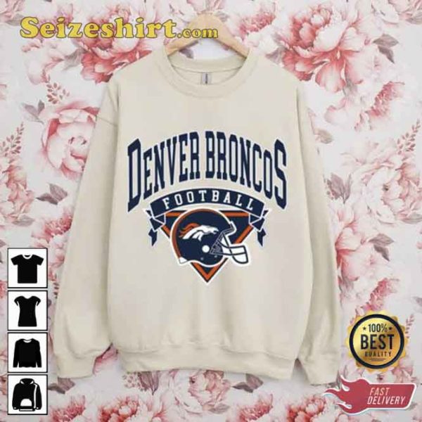 Vintage Denver Football Crewneck Broncos Sweatshirt