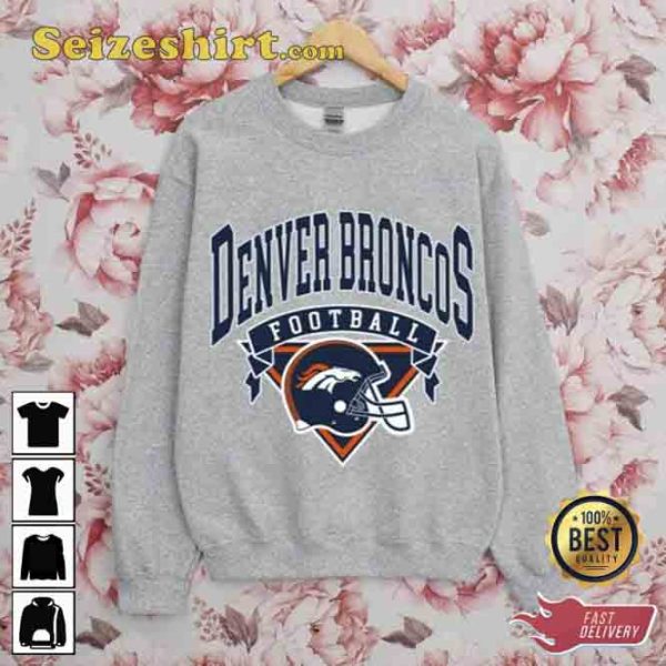 Vintage Denver Football Crewneck Broncos Sweatshirt