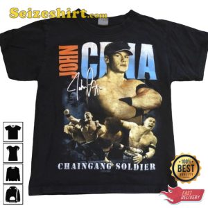 Vintage John Cena Tee T-Shirt Chaingang Soldier Wrestling