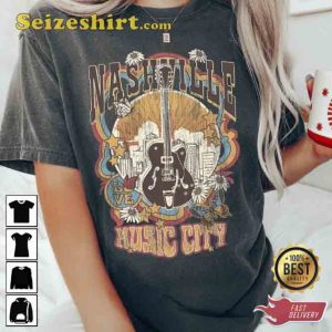 Vintage Nashville Music City Inspired Cotton T-Shirt