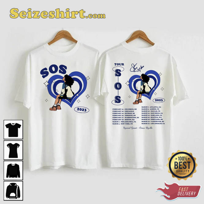 Vintage SZA Tour 2023 Track List T-Shirt