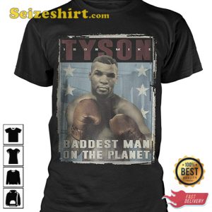 Vintage Style Iron Mike Tyson Graphic Tee Shirt