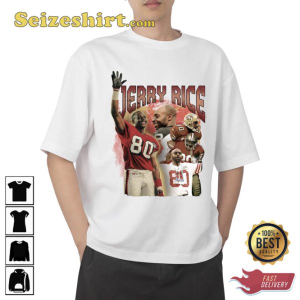 Vintage Style Jerry Rice Football T-Shirt