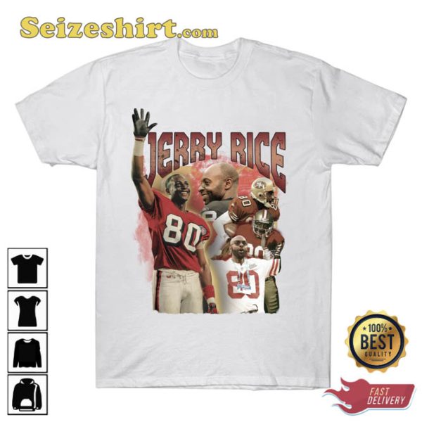 Vintage Style Jerry Rice Football T-Shirt