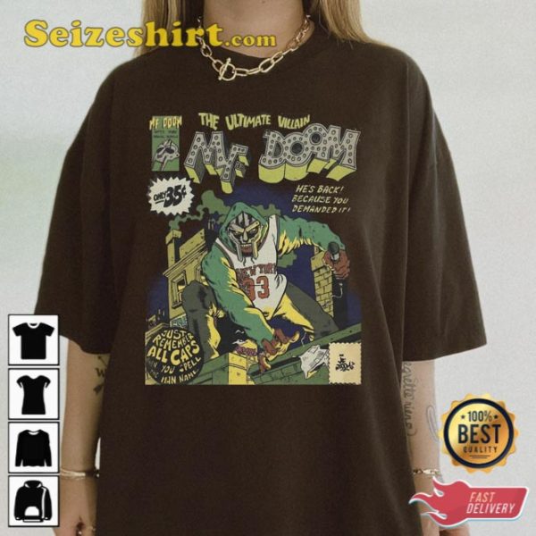Vintage The Ultimate Villain Mf Doom Rap Tee Shirt