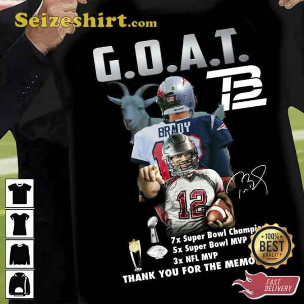 Vintage Tom Brady Thank You For The Memories Unisex Black Shirt