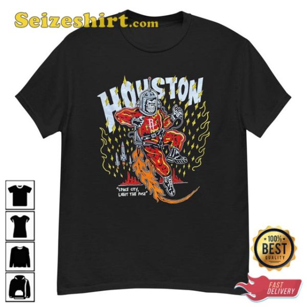 Warren Lotas Houston Rockets Space City Light The Fuse Unisex T-Shirt