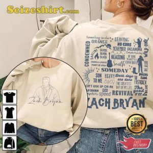 Zach Bryan Song Grid For Sublimation Music Shirt