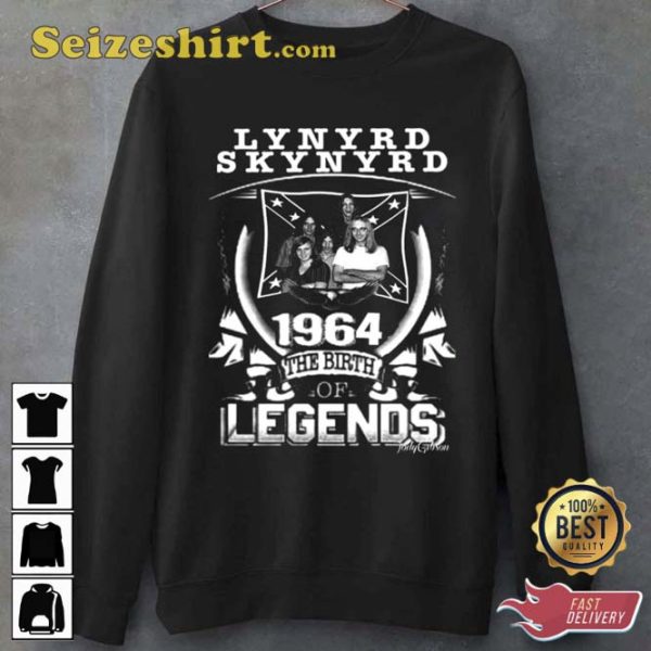 1964 The Birth Legend Lynyrd Skynyrd Vintage Unisex T-Shirt