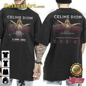2023 Courage World Tour Dates Celine Dion Double Side Trending Unisex T-Shirt