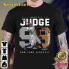 Aaron Judge Number 99 Portrait Baj New York Mlb Unisex T-shirt