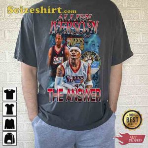 Allen Iverson Philadelphia 76ers The Answer T-Shirt Gift For Fans