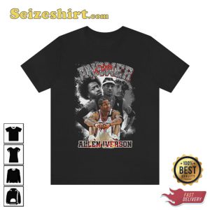 Allen Iverson Tshirt AI The Answer Philadelphia 76ers NBA Basketball
