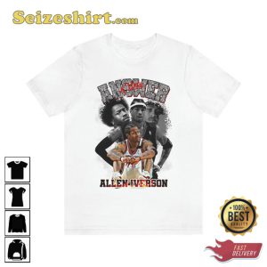 Allen Iverson Tshirt AI The Answer Philadelphia 76ers NBA Basketball2