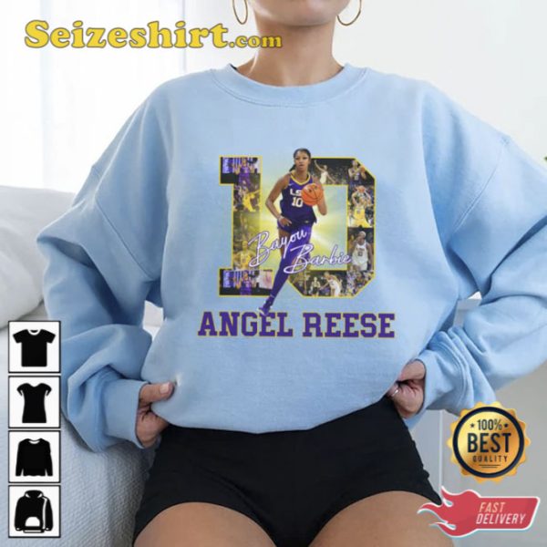 Angel Reese LSU Bayou Barbie Graphic Tee 90s Style Sweatshirt
