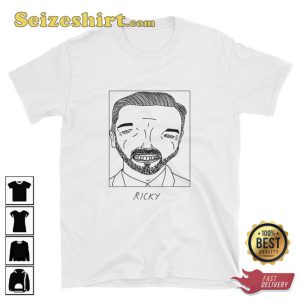 Badly Drawn Celebrities Ricky Gervais Unisex T-Shirt