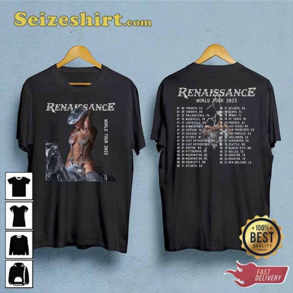 Beyonce Renaissance Tour 2023 Double Sided T-shirt For Fans