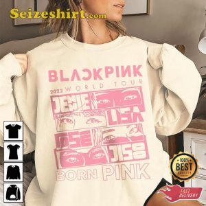 Black Pink Pink Venom Jennie Rose Jisoo Lisa Born Pink T-Shirt Design