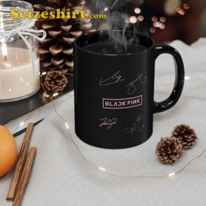 Black Pink Whole Team Line Up Fancy Kpop Ceramic Coffee Mug3