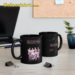 Black Pink Whole Team Line Up Fancy Kpop Ceramic Coffee Mug4