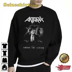 Black Retro Among The Living Anthrax Unisex Sweatshirt