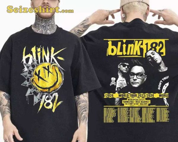 Blink-182 World Tour 2023-2024 Graphic Tee Shirt