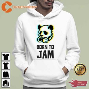 Born To Jam Funny Retro Panda Music Pearl Jam Unisex T-Shirt