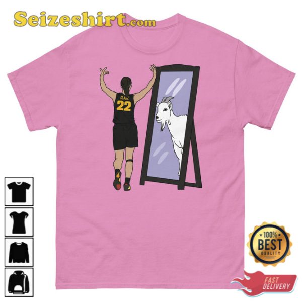 Caitlin Clark Mirror GOAT Iowa T-Shirt Gift For Fan