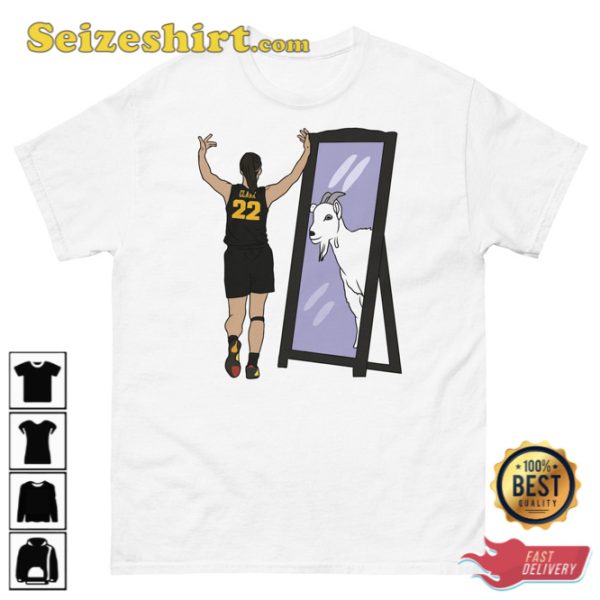 Caitlin Clark Mirror GOAT Iowa T-Shirt Gift For Fan