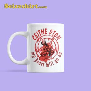 Celine Dion Evil Style Metal Rock My Heart Will Go On Coffee Mug