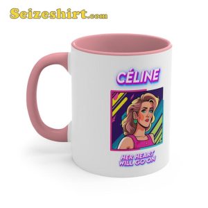 Celine Dion Her Heart Will Go On Cartoon Style Portrait Coffee Mug